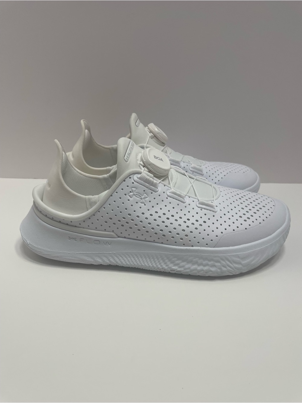 Under Armour Slip Speed  All-White Kids Sneaker with BOA Dial